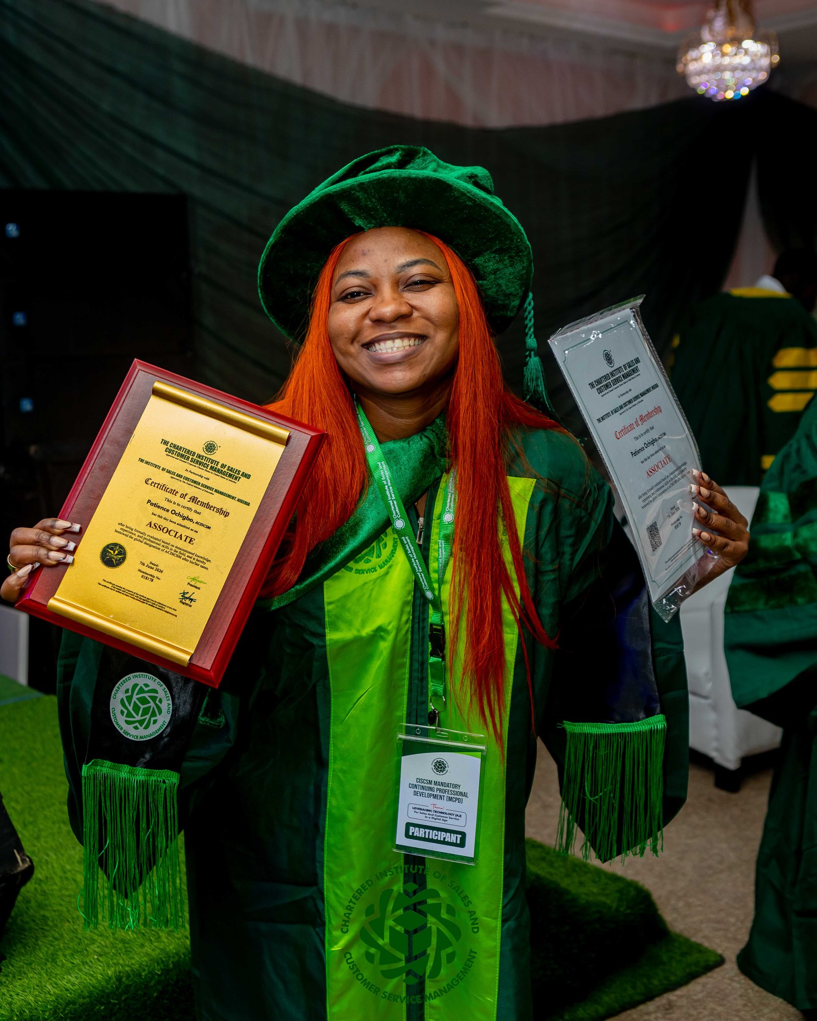 CISCSM professional member at an induction ceremony