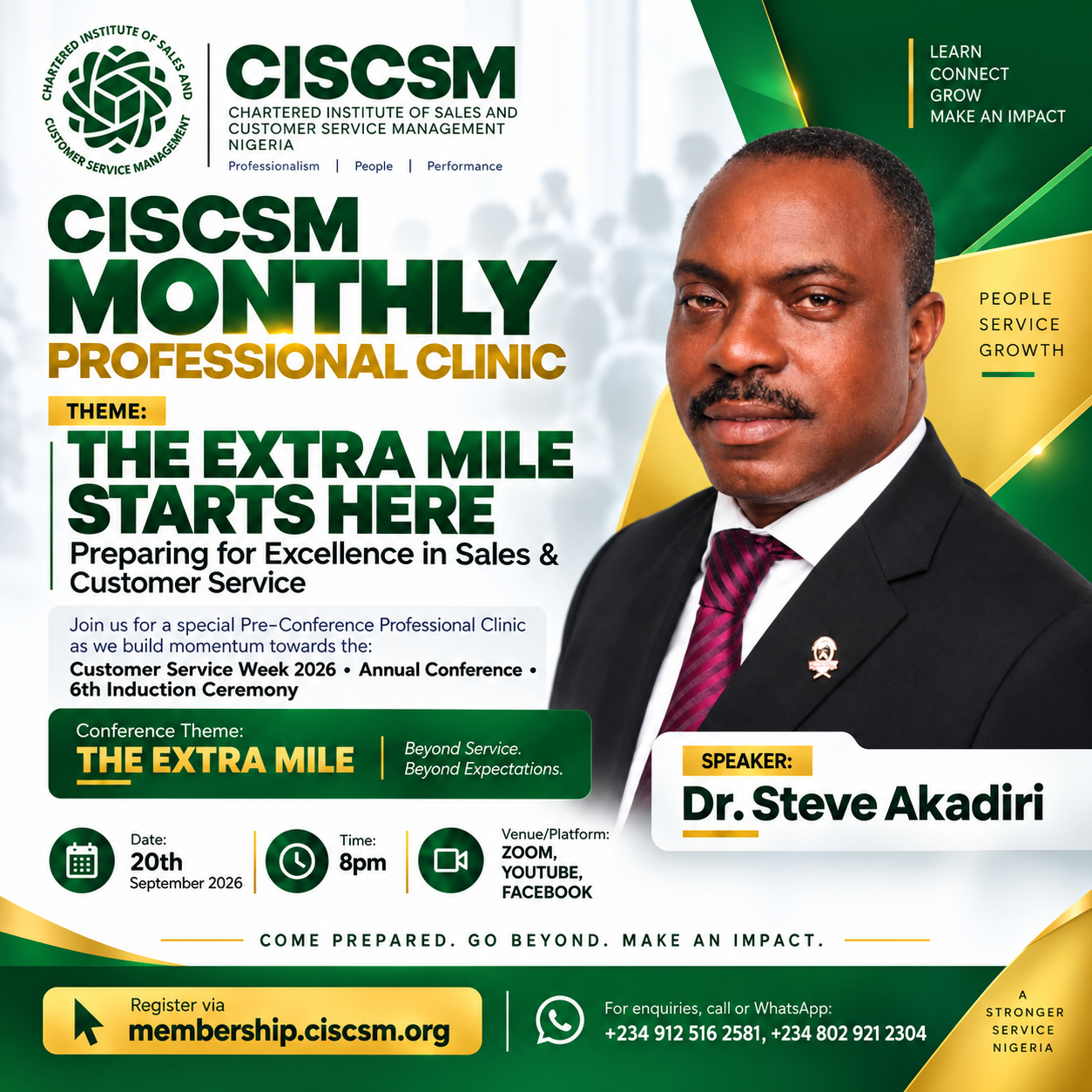 CISCSM’S SEPTEMBER PROFESSIONAL CLINIC